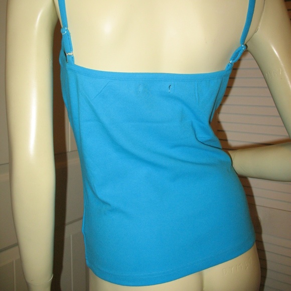 New Y2K 2000s Lace Tank Top Cami/Camisole Spaghetti V-Neck Blue Fairy Chic Femme - Picture 8 of 8